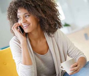 Woman calling on the phone