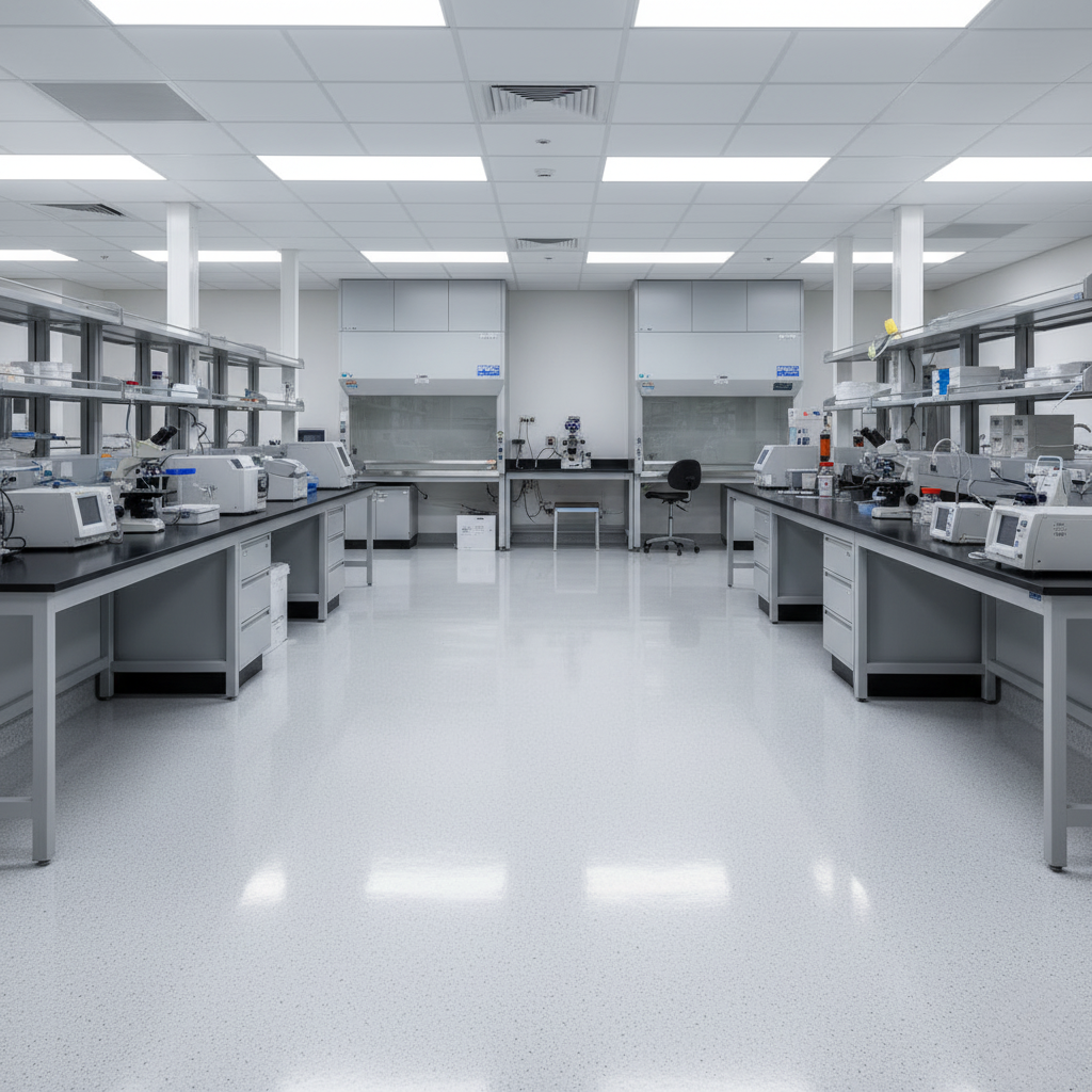 Hygienic flooring in an operating room