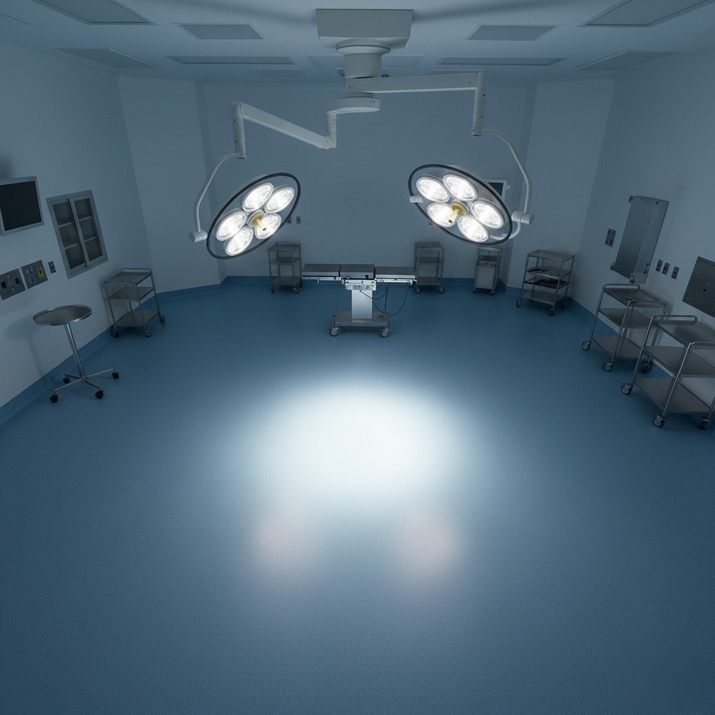 Chemical-resistant flooring in a laboratory